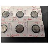 Jefferson Nickel 2005 P/D & 2023D Proof Assortment (15 Coins) With Handwritten Notes