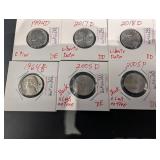 Jefferson Nickel Variety/Error Coin Assortment (15) 1960-2021 D/P