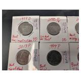 Assorted U.S. Washington Quarters (12 Coins) - 1966-2023 (1994D, 2000P, 2023D)