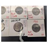 Assorted U.S. Washington Quarters (12 Coins) - 1966-2023 (1994D, 2000P, 2023D)
