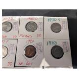 Jefferson Nickel Coin Assortment - 1940, 1970S, 1976D, 1986D, 1997P, 2017D