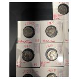 Jefferson Nickels (Lot of 13) 1940S-2025P D Mintmark Error Notes & Full Steps