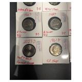 Jefferson Nickels (Lot of 13) 1940S-2025P D Mintmark Error Notes & Full Steps
