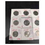 Washington Quarter Collection - 12 Coins, P/D 1999-2024, Variety Codes Noted