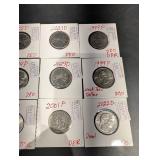 Washington Quarter Collection - 12 Coins, P/D 1999-2024, Variety Codes Noted