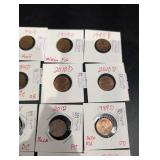 Assorted Lincoln Cents (25 Coins) 1944S-2014D with Die Variety Notes