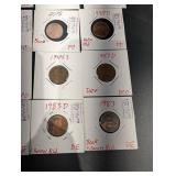 Assorted Lincoln Cents (25 Coins) 1944S-2014D with Die Variety Notes