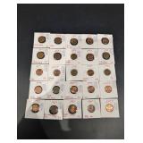 U.S. Lincoln Cents 1952-2024 (25) - Labeled Die Variety Notes