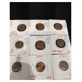 U.S. Lincoln Cents 1952-2024 (25) - Labeled Die Variety Notes
