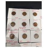 Lincoln Cent Variety Assortment (25 coins) - Floating Roof & Small Date