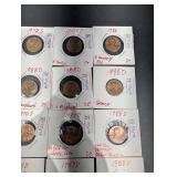 Lincoln Cent Variety Assortment - 25-Piece Dates 1953S-2024D