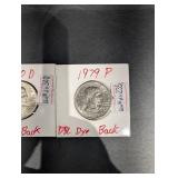 Lot Of 3 Susan B Anthony Dollars