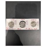 Lot Of 3 Susan B Anthony Dollars