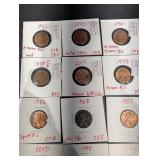 25 U.S. Lincoln Cent Pennies - Handwritten Variety Notes (1961-2015)