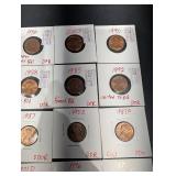 25 U.S. Lincoln Cent Pennies - Handwritten Variety Notes (1961-2015)