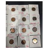 Lincoln Cent Collection 1957D-2021D In Labeled Holders (25 Coins)