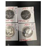 2024-D Kennedy Half Dollar (6 Coins) with Hand-Noted Die Marker Cards