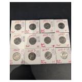 Washington Quarter Coin Assortment (12 Coins) 1994-2025 P & D Mint Marks