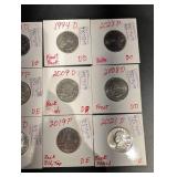 Washington Quarter Coin Assortment (12 Coins) 1994-2025 P & D Mint Marks