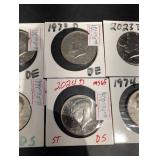 Kennedy Half Dollars (Mint Mark D) - 1972, 1973, 1974, 1982, 2023, 2024 (6)