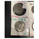 Kennedy Half Dollar Set - 1972 D, 1973 D, 2023 D, 1776-1976 D, 2024 D x2