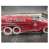 Red Crown Gasoline Toy Truck - Vintage Tin Model with Box