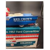 Red Crown 1957 Ford Convertible - Die Cast Coin Bank - 1/25 Scale - Limited Edition