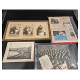 Vintage 1960s Ephemera Bundle: Wedding Triptych, 1968 Spacemen Moon Probe Newspaper