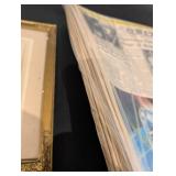 Vintage 1960s Ephemera Bundle: Wedding Triptych, 1968 Spacemen Moon Probe Newspaper