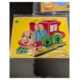Child Guidance Magnetic Puzzle No. 903 Kitten - Inlaid Plastic, 11 Pieces - Made in USA