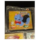 Child Guidance Magnetic Puzzle No. 903 Kitten - Inlaid Plastic, 11 Pieces - Made in USA