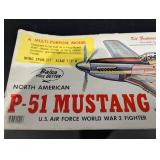 Guillow's P-51 Mustang Flying Model Kit - Wing Span 27 3/4 in - Scale 3/4 in = 1 ft