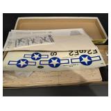 Guillow's P-51 Mustang Flying Model Kit - Wing Span 27 3/4 in - Scale 3/4 in = 1 ft