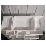 Storage Rack with Plastic Bins on Metal Shelving Unit