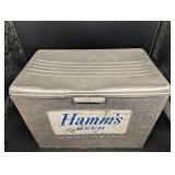 Hamm's Beer Vintage Metal Ice Chest Cooler with Original Logo
