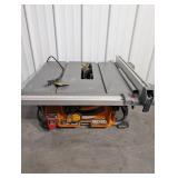 RIDGID Table Saw with Bevel Lock Lever 0-45 Deg Bevel Stops