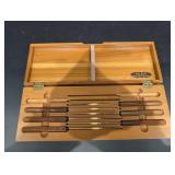 KA-BAR Master Cutlers Knife Set in Wood Display Case