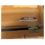 KA-BAR Master Cutlers Knife Set in Wood Display Case