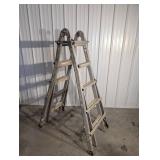 Used Aluminum A-Frame extendable Step Ladder