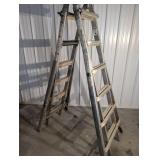 Aluminum Extendable A-Frame Ladder - 300 lb Load Capacity Type IA