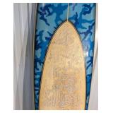 Matt Kechele Surfboards Surfboard - Blue Camouflage Longboard