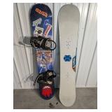 Burton Snowboard w Bindings & Unbranded Snowboard (Lot of 2)