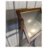 Vintage Wooden Vanity Mirror on Stand