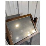 Vintage Wooden Vanity Mirror on Stand