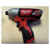 Brand New-Milwaukee M12 Cordless Lithium-Ion 1/4' Hex Impact Driver (Model 2462-20).