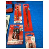 Various Milwaukee tools , bits , fastback , socket Adaptors self fed bit