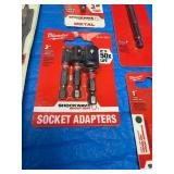 Various Milwaukee tools , bits , fastback , socket Adaptors self fed bit