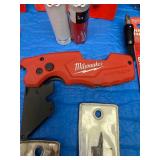 Various Milwaukee tools , bits , fastback , socket Adaptors self fed bit