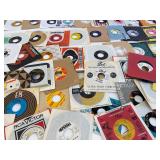 LARGE Lot of Vintage Vinyl 45 Records w/ Sleeves - Mixed Genre - Rock, Pop, Country, etc #8