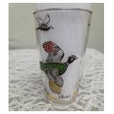 Hazel-Atlas Glass Company Pitcher with 8 Glasses.  These glasses feature the  "Pheasants" pattern, produced roughly 1950